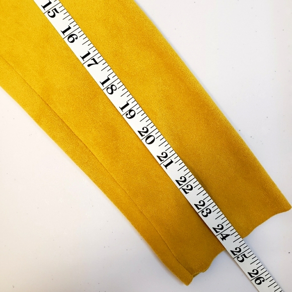 BAGATELLE Faux Suede Long Sleeve Drape-Front Yellow Jacket--M - Picture 14 of 14